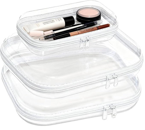 3PCS Zippered Transparent Cases by Unknown