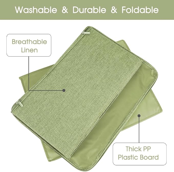 ANMINY 2PCS Storage Bins with Zipper Lids 51.9 Qt Lidded Fabric Storage Boxes - Image 4
