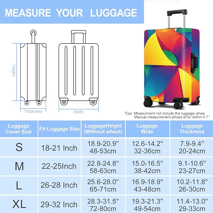 Luggage Cover Washable Suitcase Protector Anti-Scratch, Stretchable Fit - Image 2
