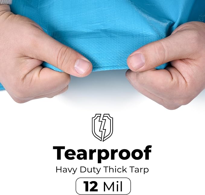Tarps Heavy Duty Waterproof 20x40-12 mil Thick Camping Tent - Image 4