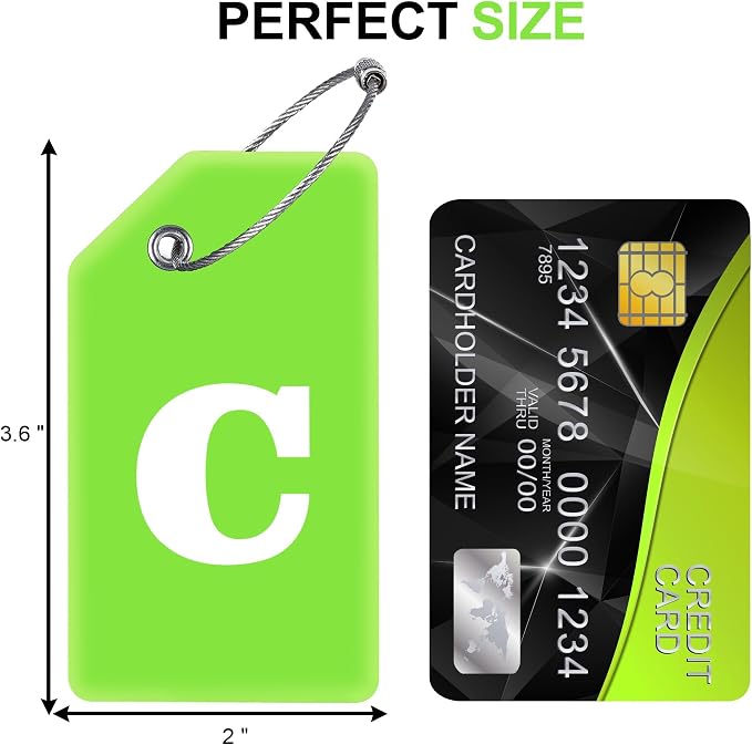 8 Pcs Luggage Tags for Suitcases, 26 Initial Letter Travel Luggage Baggage - Image 4
