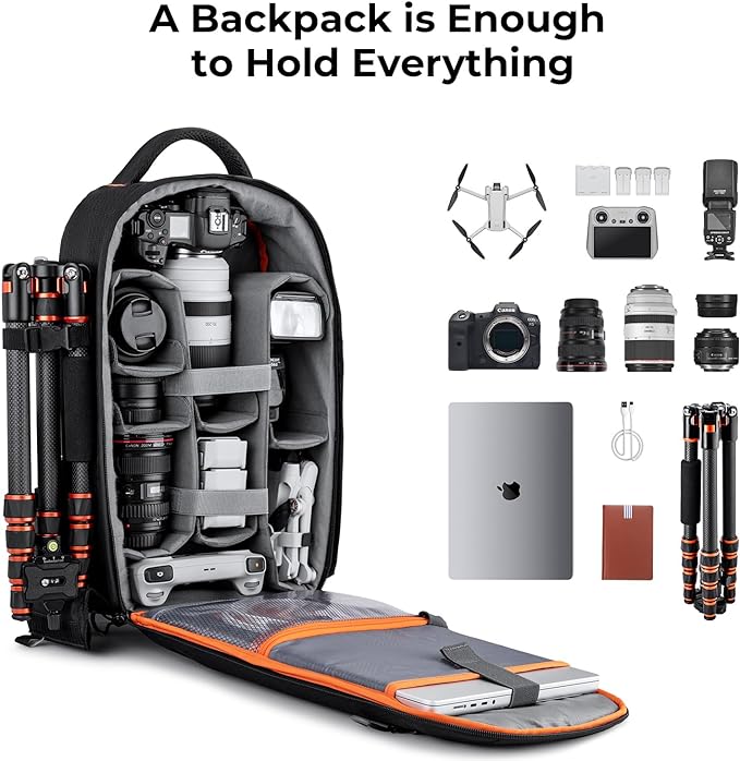 K&F Concept Camera Backpack for Photographers Large Waterproof Photography - Image 2