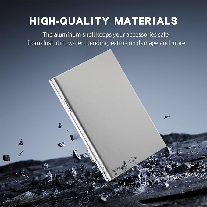 Aluminum SIM Card Case, 21Slots Ultrathin SIM Card Holder, Fit - Image 5