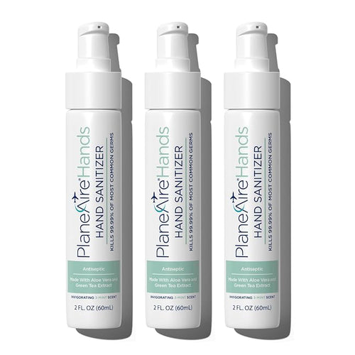 3-Mint Gel Hand Sanitizer | Soothing, Moisturizing, Hydrating | Travel Size | by PlaneAire