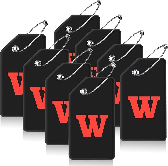 8 Pcs Luggage Tags for Suitcases, 26 Initial Letter Travel Luggage Baggage by Gostwo