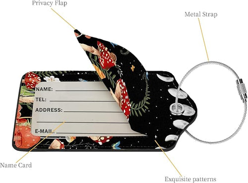 2 Pcs Luggage Tags for Suitcases, PU Leather Cruise Ship Luggage Tags - Image 2