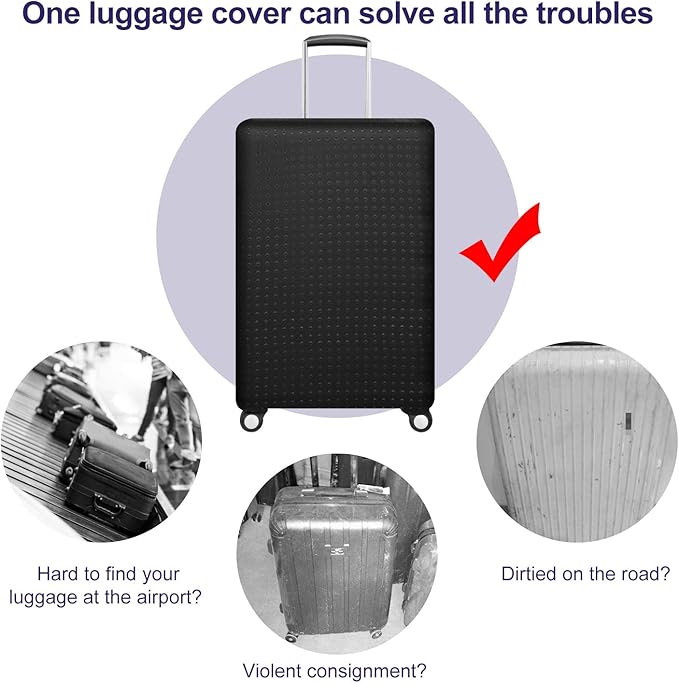 7-Mi Travel Luggage Cover Protector, Washable Suitcase Protector Anti-scratch - Image 3