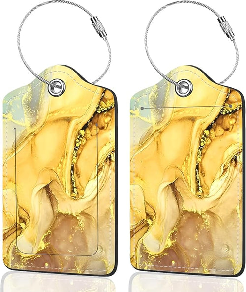 2Pack Luggage Tags for Suitcases, Cute Unique Pu Leather Cruise Luggage Tag by Unknown