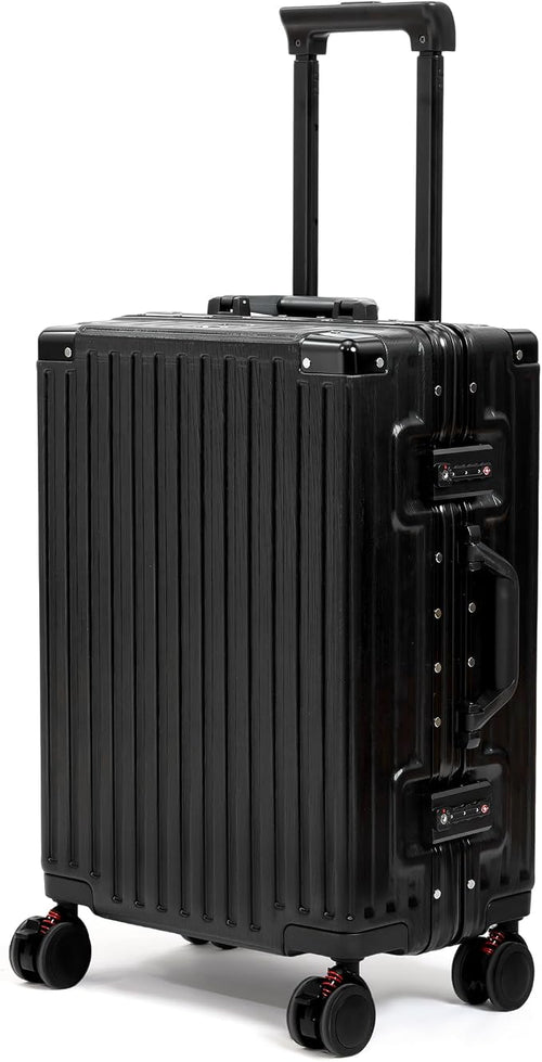 26 Inch Checked Luggage with Spinner Wheels, No Zipper Aluminum Frame Hard by VentureVault