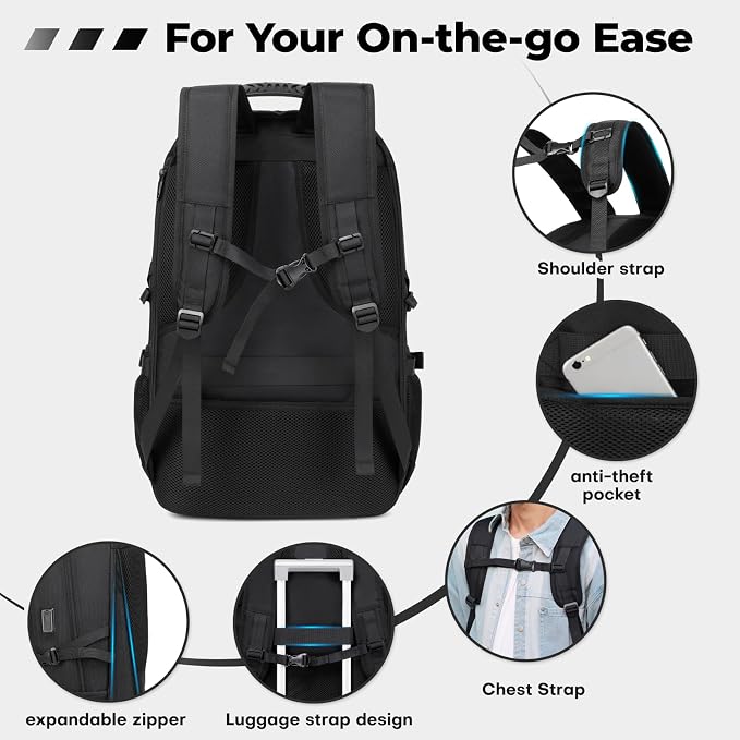 18.4 Inch gym backpack with shoe compartment, 80L Multiple Compartments - Image 6