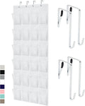 GORILLA GRIP Over the Door Shoe Organizer, 24 Large Breathable Mesh Pockets by GorillaGrip