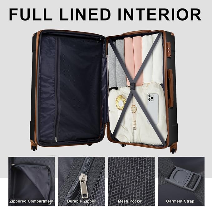 Merax 24 Inch Expandable Checked Luggage, Hardshell ABS Medium Suitcase - Image 5