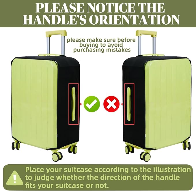 Clear Luggage Cover Protectors For Suitcases, Elastic Transparent waterproof - Image 4