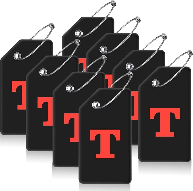 8 Pcs Luggage Tags for Suitcases, 26 Initial Letter Travel Luggage Baggage by Gostwo