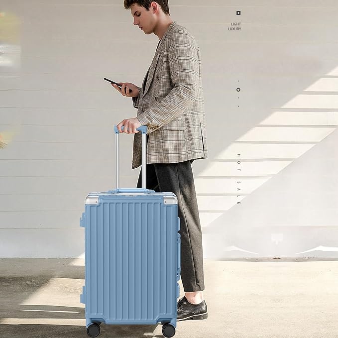 AnyZip Carry On Luggage PC+ABS Aluminum Frame Zipperless Luggage Hard Shell - Image 8