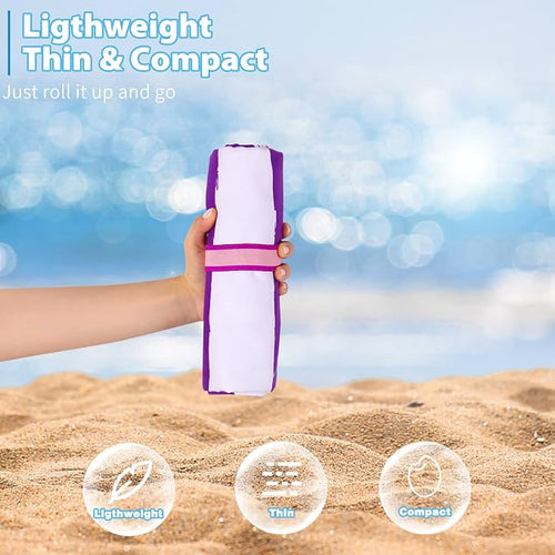 2 Pack Microfiber Oversized Lightweight Beach Towel 71"x32" XL Extra Large Thin - Image 2
