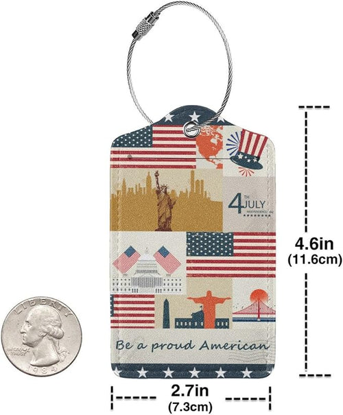 2 Pack Luggage Tag for Suitcase, Cute Unique Leather Suitcase Tags Identifiers - Image 2