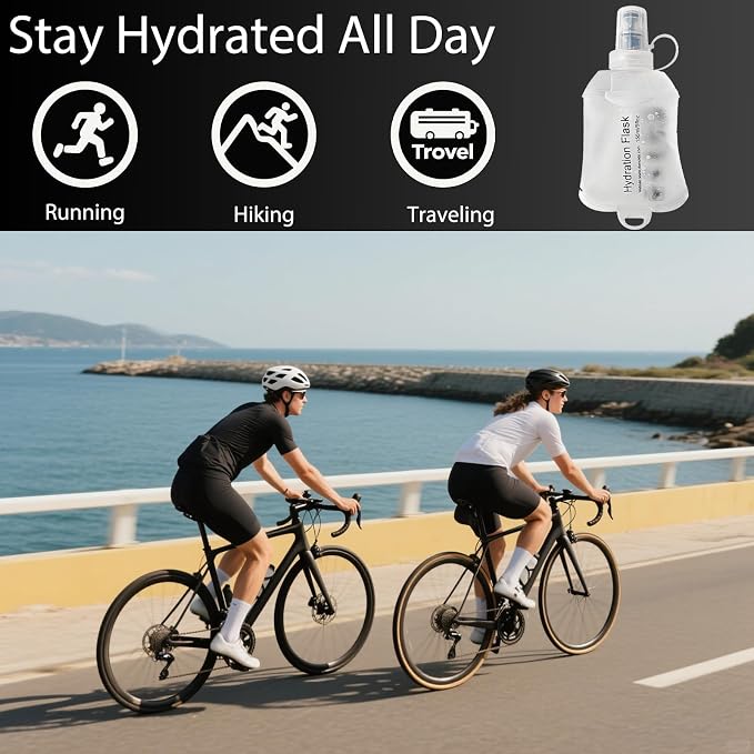 CLINTT 500ml Soft Flask, Foldable Running Water Bottle, TPU Folding Soft Water - Image 6