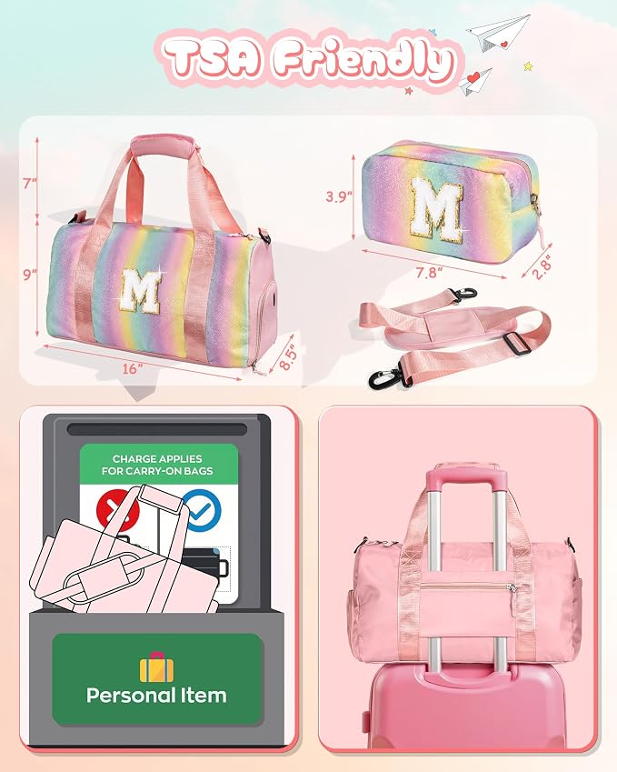 Gifts for 3 4 5 6 7 8 9 10 Year Old Girls-Girl Gym Bag - Image 3