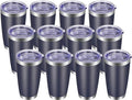 VEGOND 20oz Tumbler with Lid and Straw Stainless Steel Tumbler Cup Bulk Vacuum by VEGOND