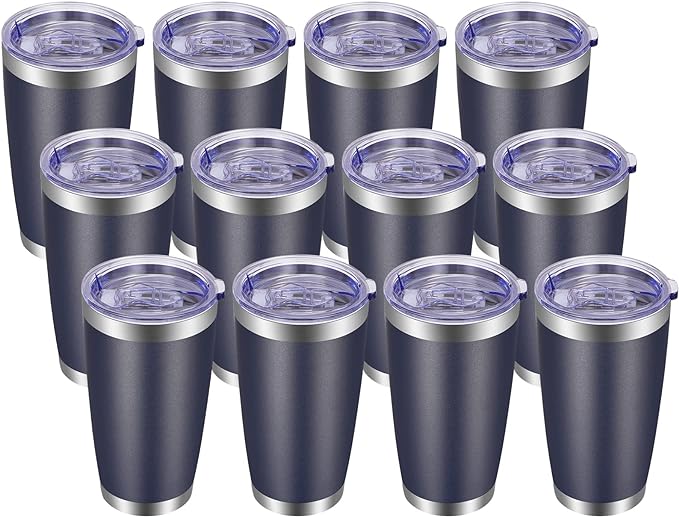 VEGOND 20oz Tumbler with Lid and Straw Stainless Steel Tumbler Cup Bulk Vacuum by VEGOND