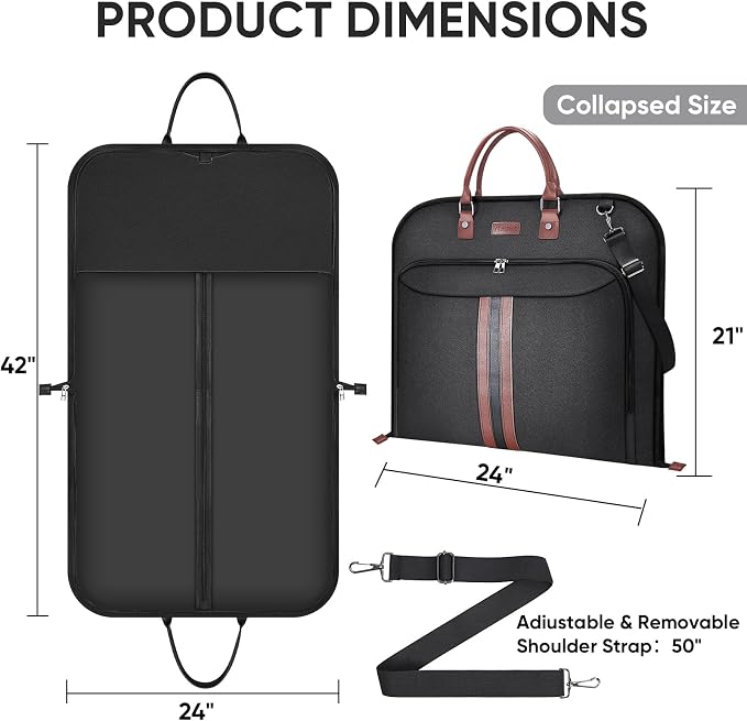 BALEINE Travel Garment Bag, Travel Suit Bag - Image 4