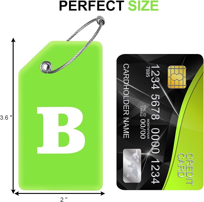 8 Pcs Luggage Tags for Suitcases, 26 Initial Letter Travel Luggage Baggage - Image 4