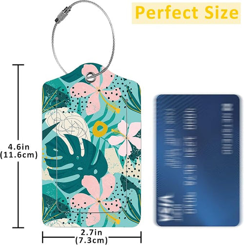 2 Pack Tropical Flowers Luggage Tag - Image 2