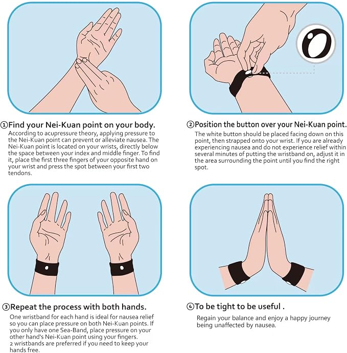 Motion Sickness Bands/Acupressure Nausea Wristband - Image 3