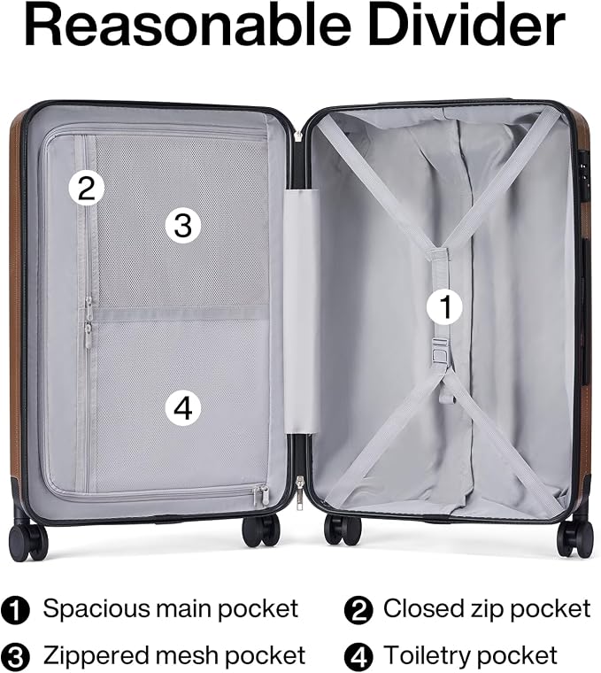 Hanke Luggage Sets 3 piece Carry On Luggage - Image 5
