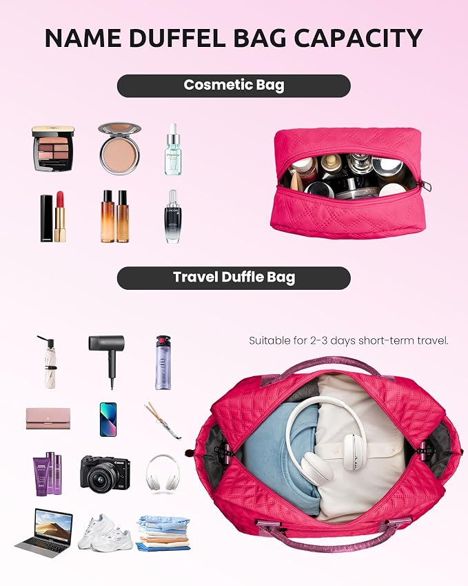 Birthday Gifts for 3 4 5 6 7 8 9 10 11 12 13 Year Old Girls-Initial Travel Bag - Image 4