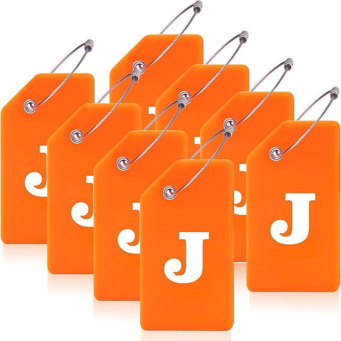 8 Pcs Luggage Tags for Suitcases, 26 Initial Letter Travel Luggage Baggage by Gostwo