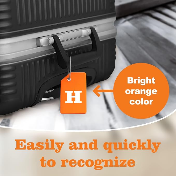 8 Pcs Luggage Tags for Suitcases, 26 Initial Letter Travel Luggage Baggage - Image 5