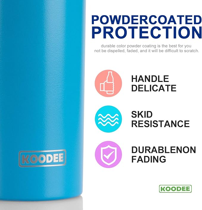 koodee 20 oz Skinny Tumbler Stainless Steel Double Wall Insulated Water Tumbler - Image 5