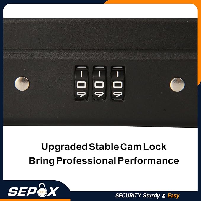 SEPOX 10Pcs Portable Security Case Lock Box Steel, Personal Travel Safe Storage - Image 7