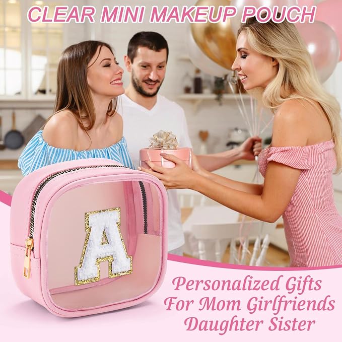YOOLIFE Small Cosmetic Bag for Purse Mini Makeup Bag for Teacher Cute Clear - Image 6