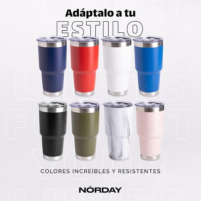 NORDAY | Tumbler with Lid - 30oz - Orange Insulated Tumbler - Stainless Steel - Image 6