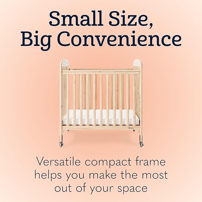Foundations Serenity Compact Daycare Crib, Fixed Side, Features Mirrorview End - Image 5
