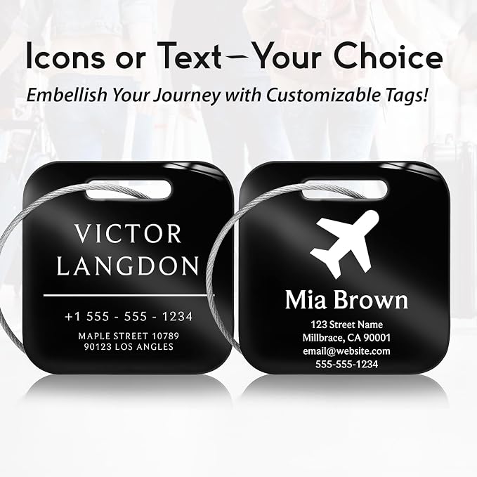 Customized Stainless Steel Luggage Tags: Personalize Your Suitcases, and Bags - Image 3