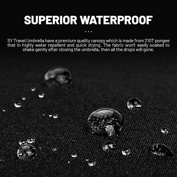 SY COMPACT Travel Umbrella Windproof Automatic Umbrellas Small Compact UV Sun - Image 3