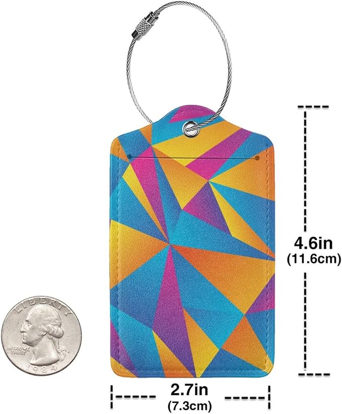 2PC Colorful Abstract Luggage Tags - Image 5
