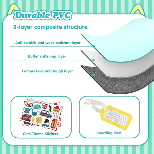 20" Ride-On Travel Suitcase for Kids, Cute Ear Toddler Carry on Luggage - Image 2