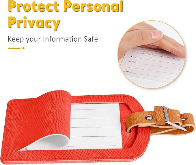 3 Pack Luggage Tags for Suitcases, TSA Approved Bag Tags, Baggage Tags - Image 3