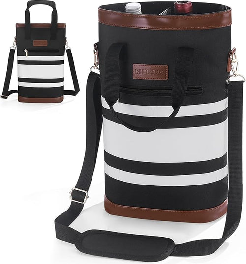 2-Bottle Insulated Wine Carrier Tote by BLUBYEES