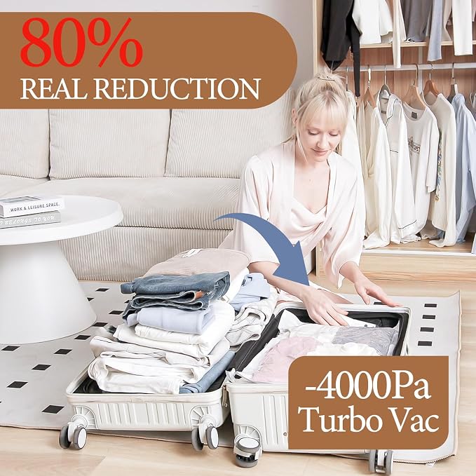 Vacuum Storage Bags for Clothing Travel, 10 Pack Vacuum Bags - Image 4