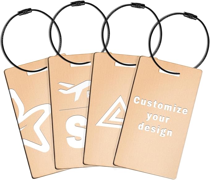 4PCS Personalized Luggage Tags for Travel Durable Aluminium Luggage Tags for by comfortez
