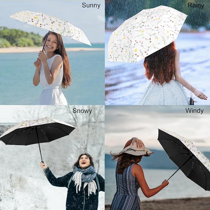 Cuby UV Sun Umbrella Compact Folding Umbrella lightweight Portable Manual - Image 5