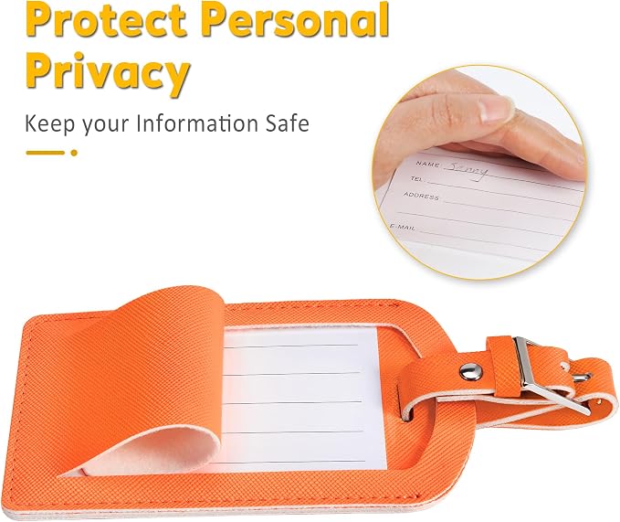3 Pack Luggage Tags for Suitcases, TSA Approved Bag Tags, Baggage Tags - Image 2