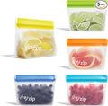 zip 5-pack Stand-Up Reusable Bags | BPA-Free, Food Grade, Freezer and by rezip