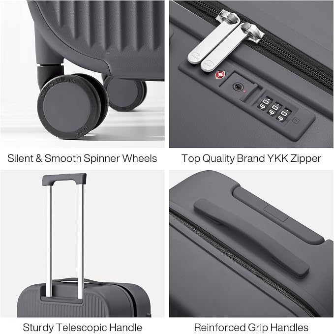 mixi 26 Inch Large Checked Luggage PC Hardshell Suitcases - Image 4